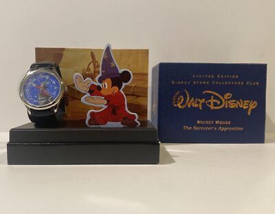 NEW 1993 Disney Store Mickey Mouse THE SORCERERS APPRENTICE Watch Collector Club