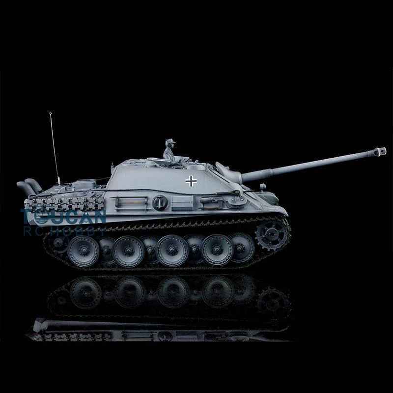 Henglong 1/16 Gray 7.0 Upgraded Jagdpanther RTR RC Tank 3869 Metal Tracks Idlers - Image 2 of 4