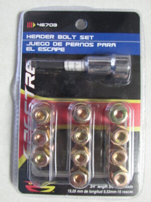 46703 SPECTRE HEADER BOLT SET 3/4'' LENGTH 3/8''-16 THREADS QTY:11 OPENED, USED 1