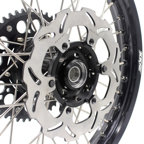 KKE 21/19" MX Spoked Wheels Rims Fit Suzuki RM125 2001-2007 RM250 01-2008 Black - Picture 8 of 14