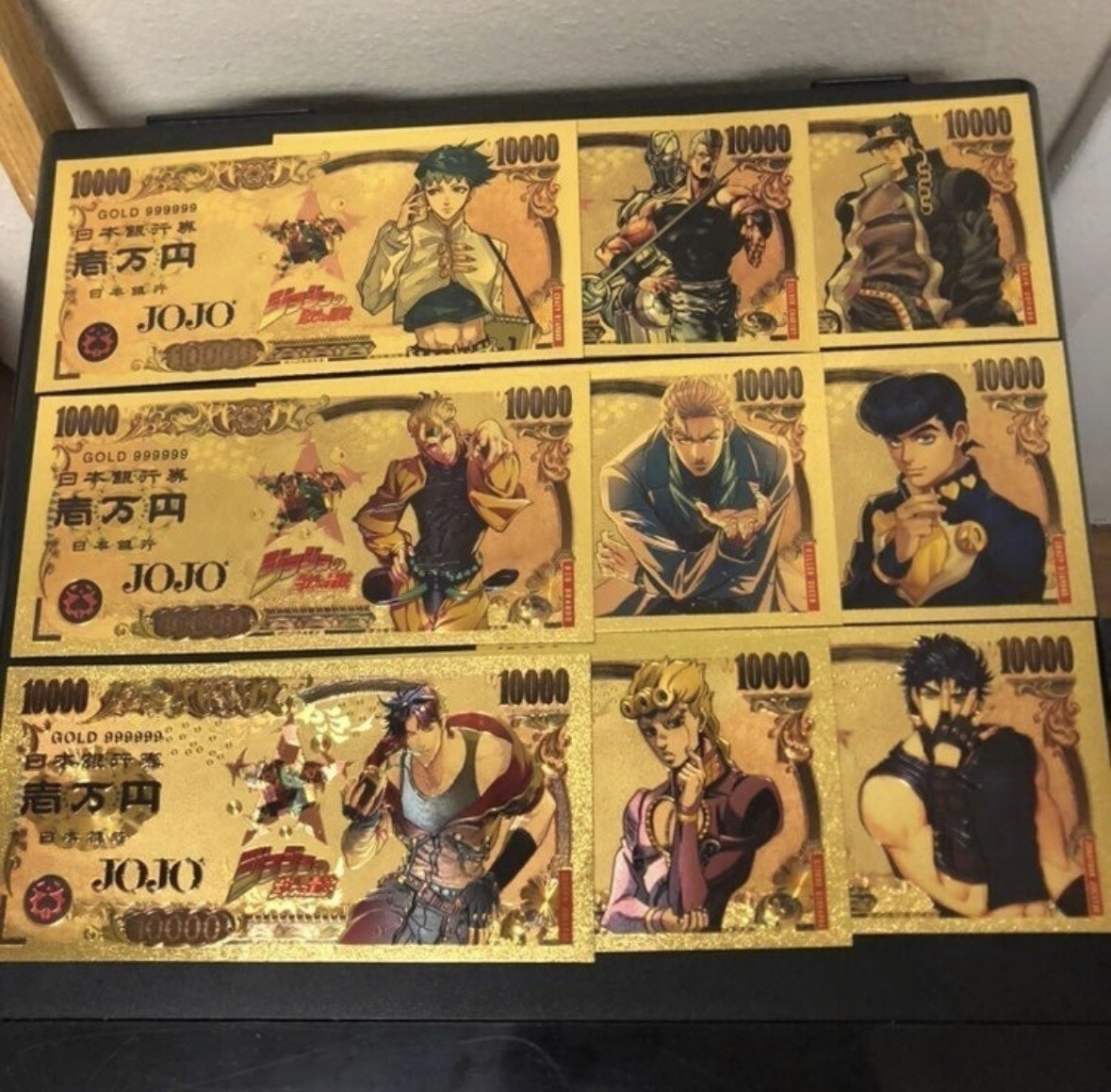 ジョナゴールドブロマイド 24k Gold Foil Plated Jojo's Bizarre Adventure Banknote Set Anime