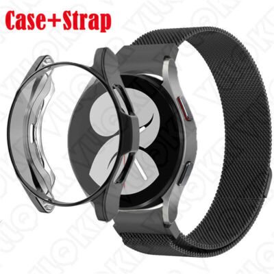 Milanese Band Strap+Case For Samsung Galaxy Watch 4/5/6/7/FE 40/44 Classic 42/46