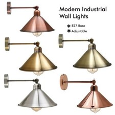 Vintage Muro Luce Industriale Regolabile Metallo Paralume E27 LED Rétro Lampada