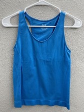 Womens Pro-fit Tank Top Size Small Seamless Blue Built in Bra Racerback