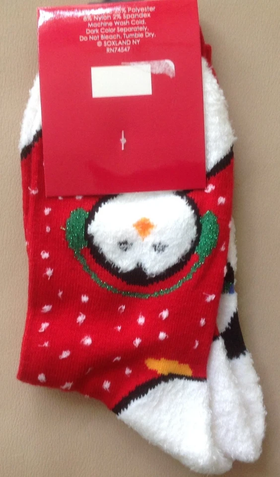 NUEVO CON ETIQUETAS, Calcetines hasta el tobillo Davco para mujer, pingüino, talla 9-11, varios colores Foto 2 de 2