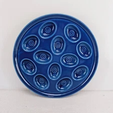 FIESTA 11.1" EGG TRAY PLATE PLATTER lapis blue NEW
