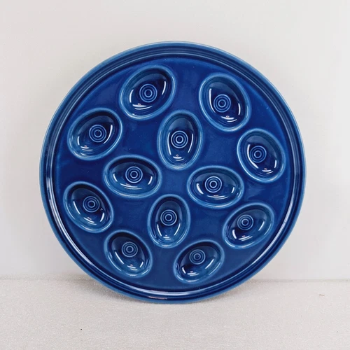 FIESTA 11.1" EGG TRAY PLATE PLATTER lapis blue NEW