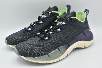Reebok Womens Size 9 Zig Kinetica II Black Purple Mint Running Sneakers Shoes