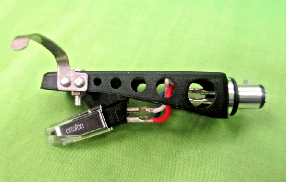 Headshell tipo PME COM NOVO CARTUCHO ELÍPTICO ORTOFON OM 5 E PRONTO PARA USO - Imagem 2 de 4