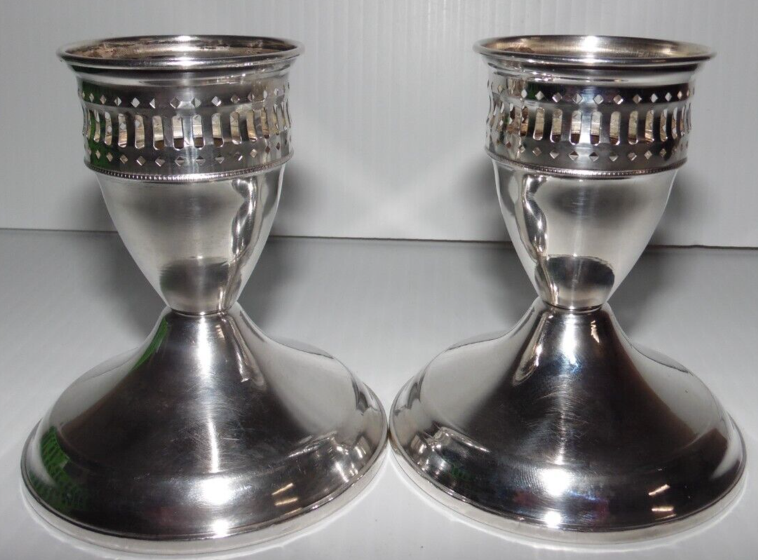 DUCHIN CREATION WEIGHTED STERLING SILVER CANDLE STICKS (this is a