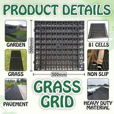 10 x Strong Plastic Gravel Grass Grid Paver Base Protection Parking Driveways UK