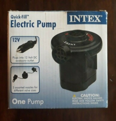 Intex Quick-Fill Electric Pump 12V DC Outdoor Use 12V Car Adapter--New in Box