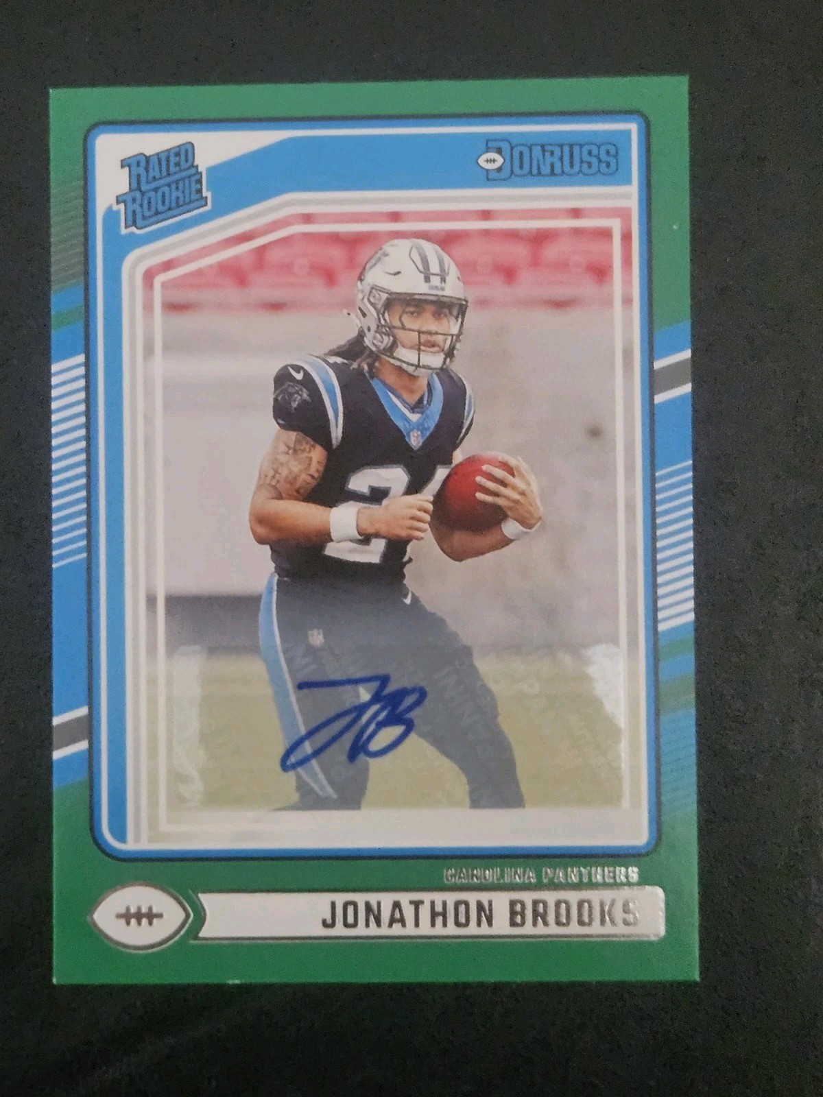 2024 Panini Donruss - Rated Rookie Jonathon Brooks #354 Green Autographs (AU,...