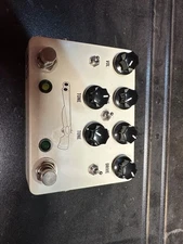 JHS Double Barrel V4 Dual Overdrive Guitar Pedal - White  2016 # 3058