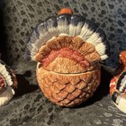porcelain Hand, Painted Turkey Gravy Boat Ladle And Salt And Pepper Shakers — photo 3