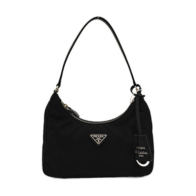 Prada Re-Edition 2005 1BH204 Black Tessuto Re-Nylon Hobo Shoulder Bag Authentic