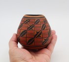Gourd Art Vessel Pueblo Design Robert Rivera Hispanic Polychrome Geometric 3" H — photo 5