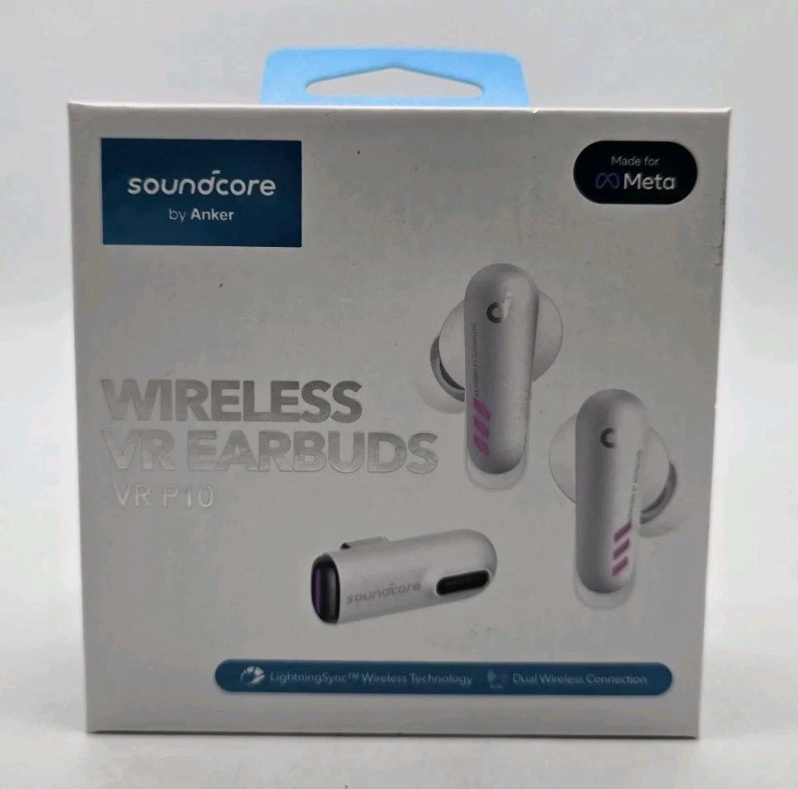 Anker Soundcore VR P10 (A3850Z21) Bluetooth RF Wireless META Earbuds White NEW - Image 2 of 4