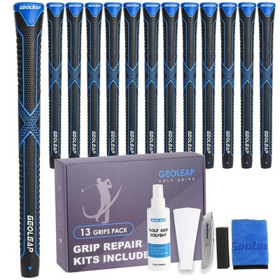 Geoleap Golf Grips 13 Pack with Complete Regripping Kit -Reduced Taper & Trip...