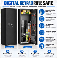12-17 Gun Safe for Rifles Fireproof Gun Safe for Rifles and Pistols