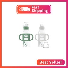 Dr. Brown's Milestones Narrow Sippy Spout Bottle with 100 Silicone Handles, Eas