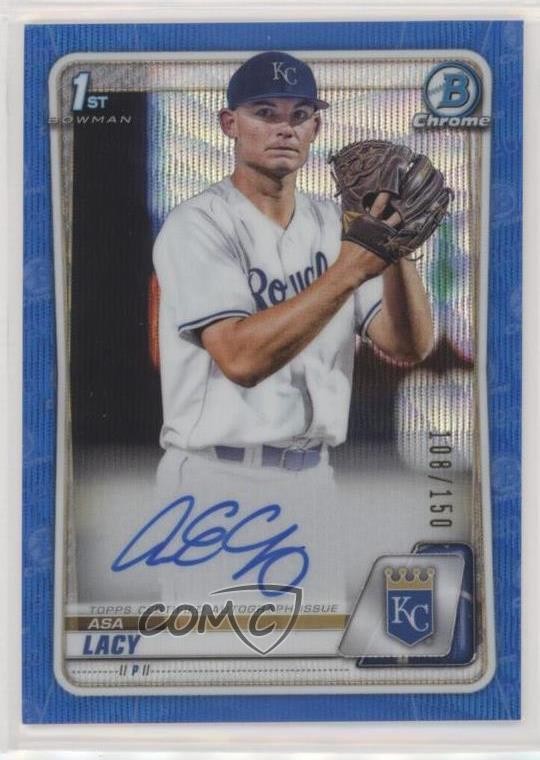 2020 Bowman Draft Chrome Picks Blue Wave Refractor 108/150 Asa Lacy Auto 0j9w