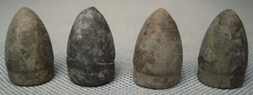 4 Dug Civil War .31 cal. Colt Bullets from New Orleans Privy