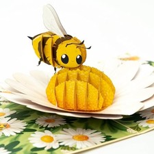 3D Popup Card of Bumble Paper Art  Handicraft, Greeting Card, Birthday, Bee