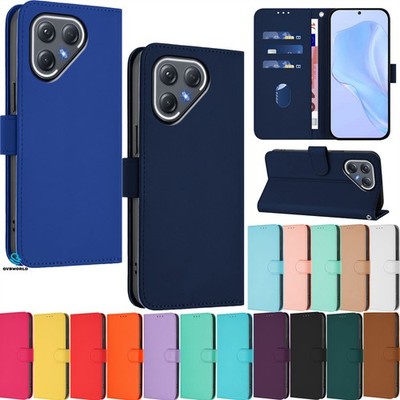 Für Tecno Pova 7 Pro 7 Ultra 7 6 5 4 3 Einfarbig Leder Wallet Case Handy Hülle