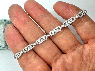 5.00CT Round Cut Lab Created Diamond Tennis Bracelet 14k White Gold Plated