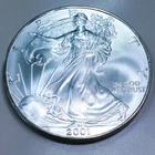 2001 1 oz American Silver Eagle .999 Silver Beautiful Uncirculated Coin