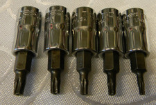 SNAP-ON 1/4" DRIVE 5PC TORX TAMPER-RESISTANT BIT SOCKET SET T8-T25 #106TTXR