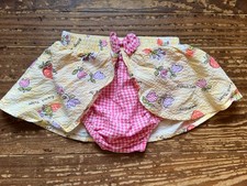 Gymboree vintage 1998 GARDEN SECRETS seersucker SKORT/Bloomers Rainbow Tag NB