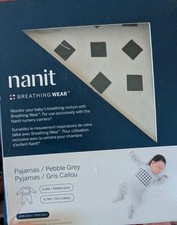Nanit Breathing Wear Baby Pajamas in Pebble Grey Size 6-9 Months BRAND NEW