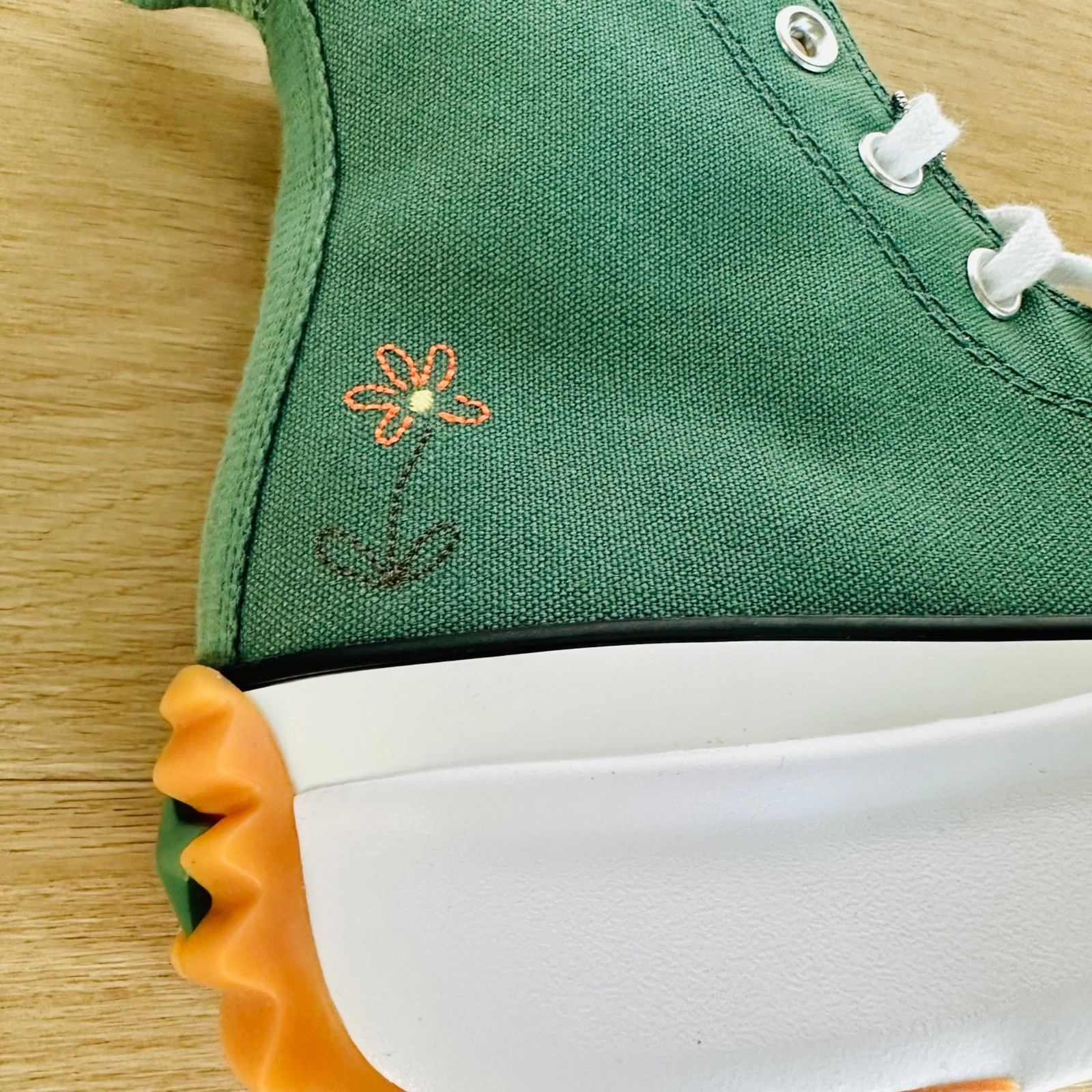 ⭐Converse Run Star Hike Platform 5.5 Mens Shoes Flowers Green Sneakers A11562C thumbnail 7