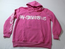 Un-Exclusive Adult Satin-Lined Pullover Fleece Hoodie CL8 Rose Blush Size XL