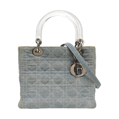 【Authentic】 DIOR Lady Dior Blue Denim - Jeans Handbags (DDP)