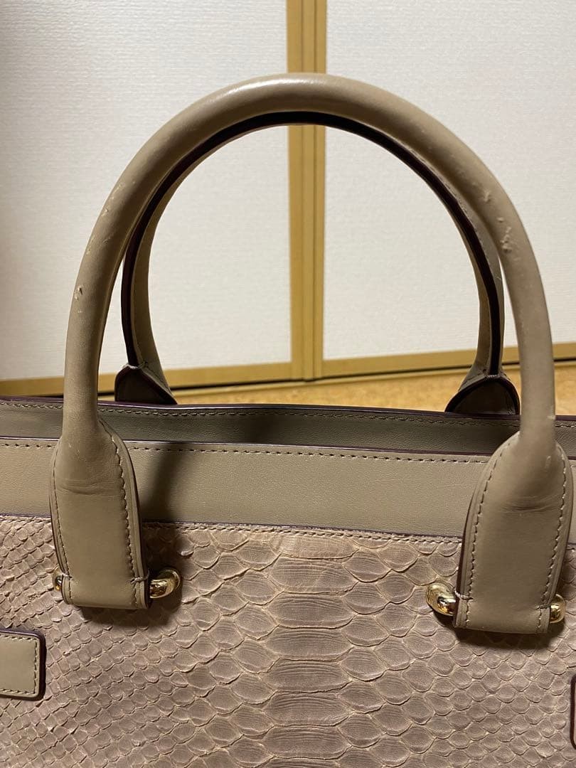 COACH Swagger Python Pattern Leather 2-Way Should… - image 4
