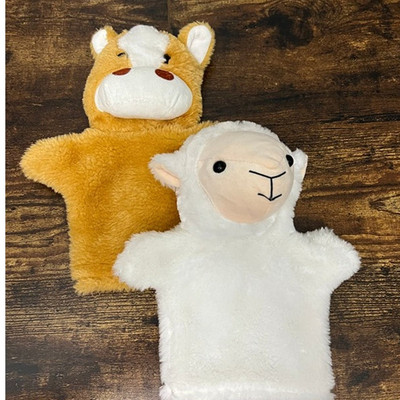 Walgreen's Cow & Sheep Farm Animal Plush Puppet Set