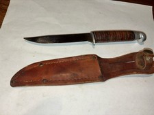 Vintage West-Cut K-2 Hunting Knife w/ original Sheath- USA- made by WESTERN