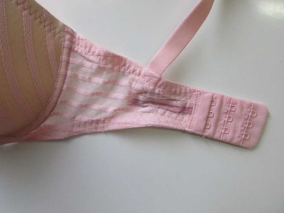 Betsey Johnson 723803 Stocking Stripe Lined Demi Bra Pink 32DD $48 B315.DD32 - Image 4 of 4