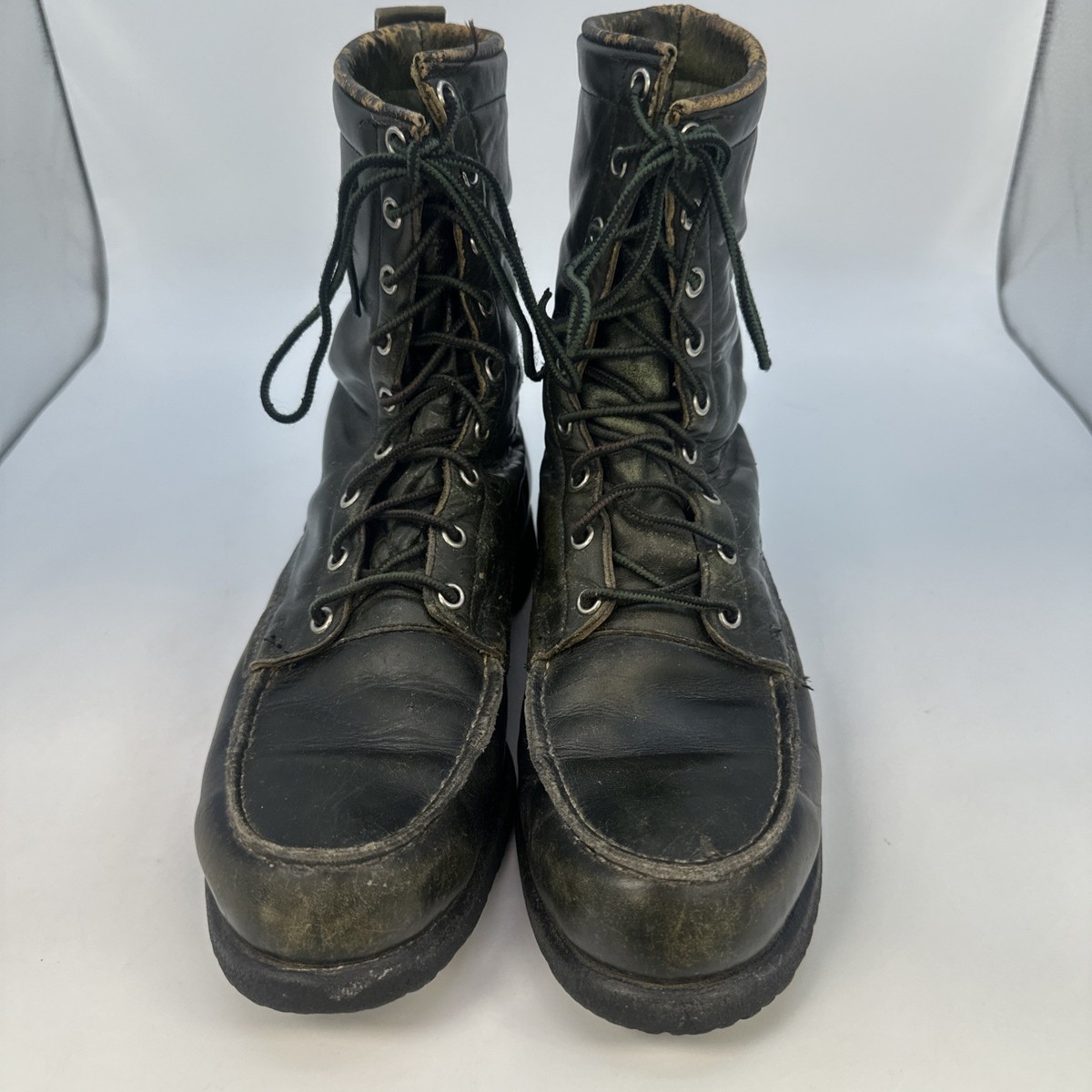 Vintage Red Wing Irish Setter Boots Mens 9 Green Leather  display picture 1