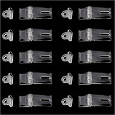 10PCS Mini Acrylic Hinge Hasp Clear Latch Buckle for Box Cabinet Drawer 1.37in