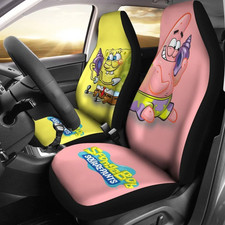 Spongebob Squarepants Funny Theme V5 Funny Cartoon Car Seat Covers Set Of 2