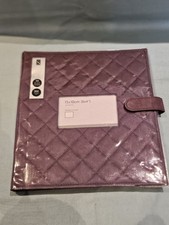 WH Smith WHS Purple Quilted Suadette Covered 300 Slip In 6"×4" Photo Album BNIP
