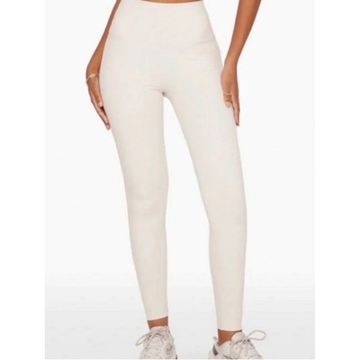 SET Active Luxform Leggings Women Large Off White Excellent High Waisted Workout