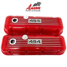 Big Block Chevy 454 Red Valve Covers Classic Finned - Red - Ansen Usa Big Block Chevy 454 Red Valve Covers Classic Finned - Red - Ansen Usa