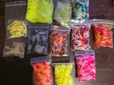 Bulk Crappie Grub Assortment Over 1lb Tubes Etc.