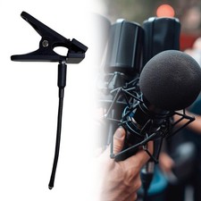 Support de microphone à col de cygne Support de micro à batterie robuste à