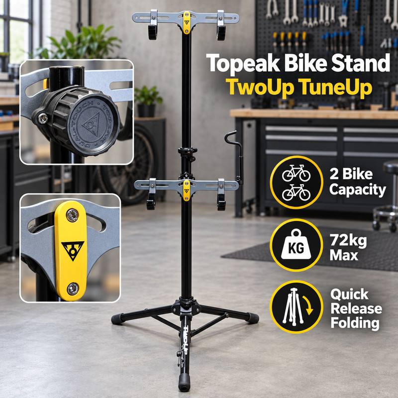Topeak Bike Stand TwoUp TuneUp 2 Bike Capacity 72kg Max Quick Release Folding